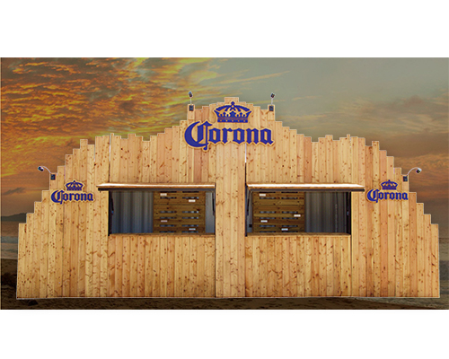 Corona Ausschank-Container